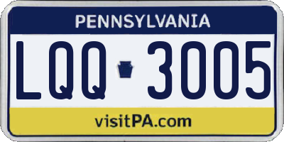 PA license plate LQQ3005