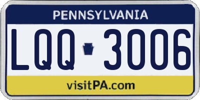 PA license plate LQQ3006