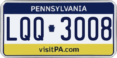 PA license plate LQQ3008