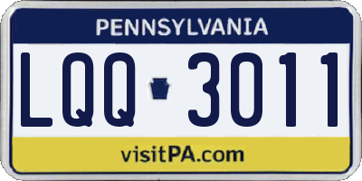 PA license plate LQQ3011