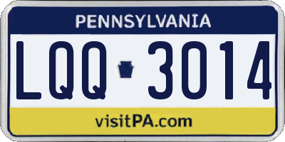 PA license plate LQQ3014