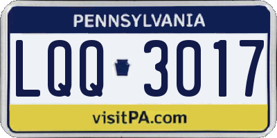 PA license plate LQQ3017