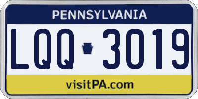 PA license plate LQQ3019