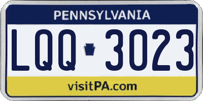 PA license plate LQQ3023