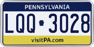 PA license plate LQQ3028