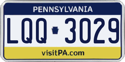 PA license plate LQQ3029