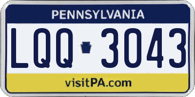 PA license plate LQQ3043