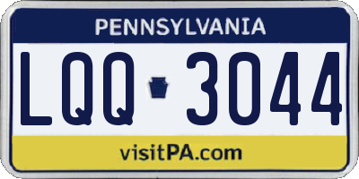PA license plate LQQ3044