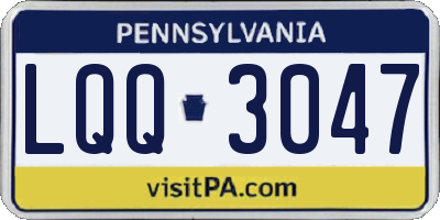 PA license plate LQQ3047