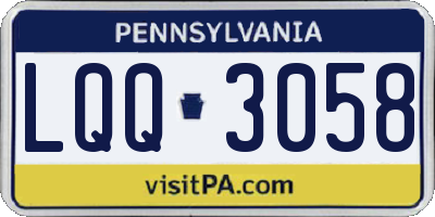 PA license plate LQQ3058