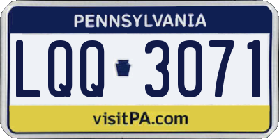 PA license plate LQQ3071