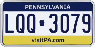 PA license plate LQQ3079