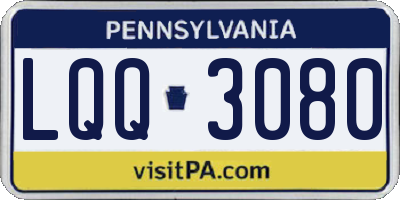 PA license plate LQQ3080