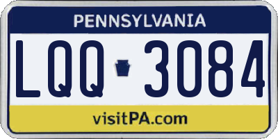 PA license plate LQQ3084