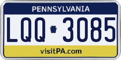 PA license plate LQQ3085