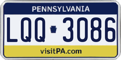 PA license plate LQQ3086