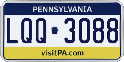 PA license plate LQQ3088