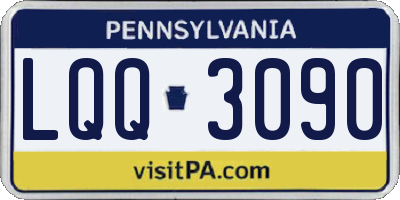 PA license plate LQQ3090