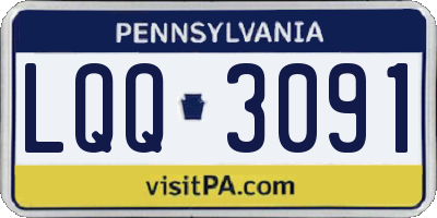 PA license plate LQQ3091