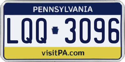 PA license plate LQQ3096