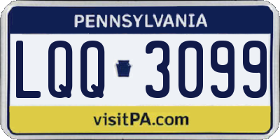 PA license plate LQQ3099