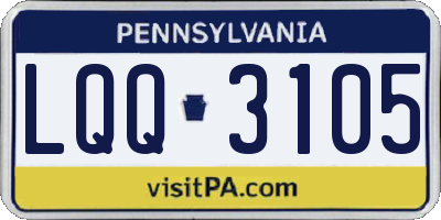 PA license plate LQQ3105