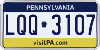 PA license plate LQQ3107