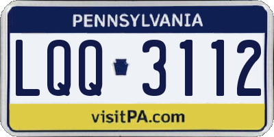 PA license plate LQQ3112