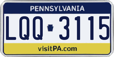 PA license plate LQQ3115
