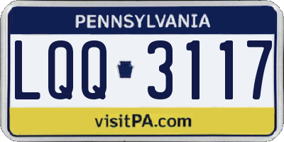 PA license plate LQQ3117