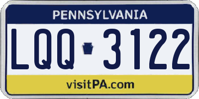 PA license plate LQQ3122
