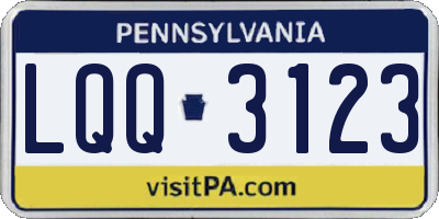 PA license plate LQQ3123
