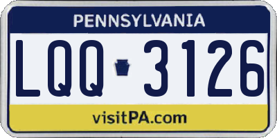 PA license plate LQQ3126
