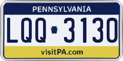 PA license plate LQQ3130