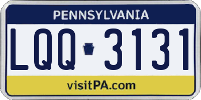 PA license plate LQQ3131