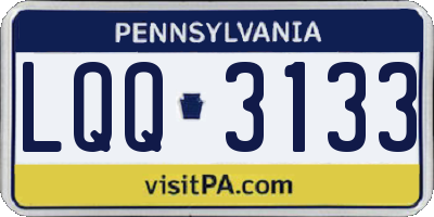 PA license plate LQQ3133