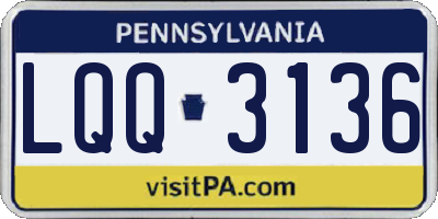 PA license plate LQQ3136