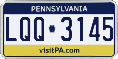 PA license plate LQQ3145