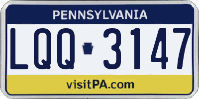 PA license plate LQQ3147