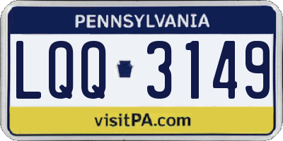 PA license plate LQQ3149