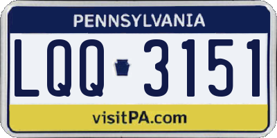 PA license plate LQQ3151