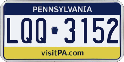 PA license plate LQQ3152