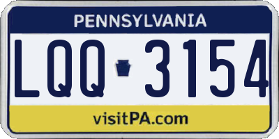 PA license plate LQQ3154