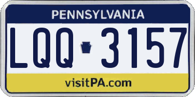 PA license plate LQQ3157