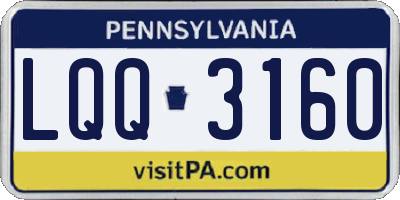PA license plate LQQ3160