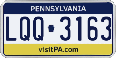 PA license plate LQQ3163