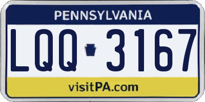 PA license plate LQQ3167