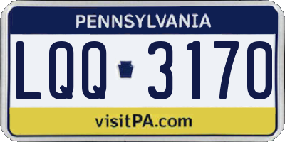 PA license plate LQQ3170