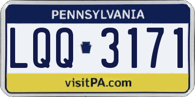 PA license plate LQQ3171