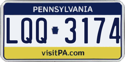 PA license plate LQQ3174